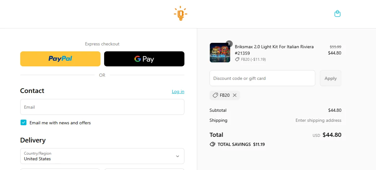 Coupon proof FB20