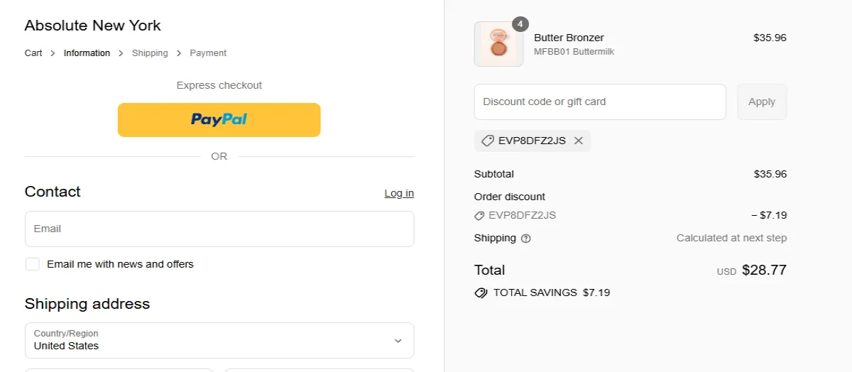 Coupon proof EVP8DFZ2JS