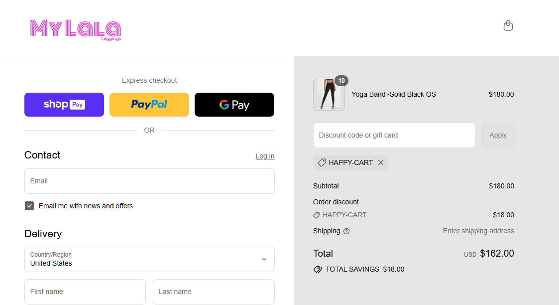 Coupon proof HAPPY-CART