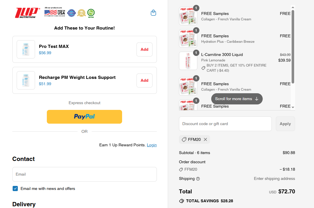 Coupon proof FFM20