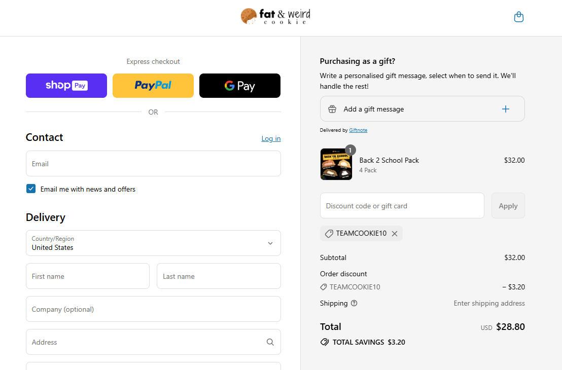 Coupon proof TEAMCOOKIE10