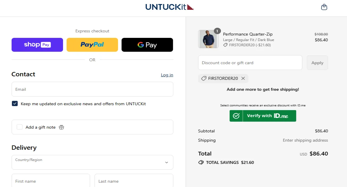 Coupon proof FIRSTORDER20