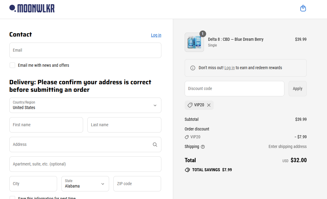 Coupon proof VIP20