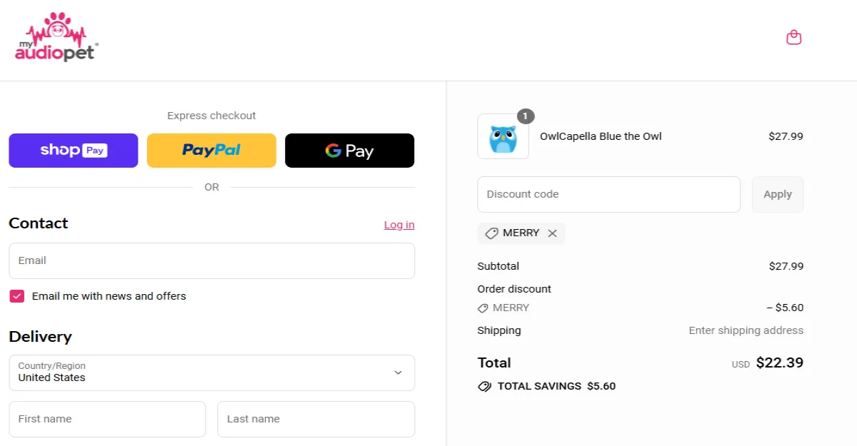 Coupon proof MERRY