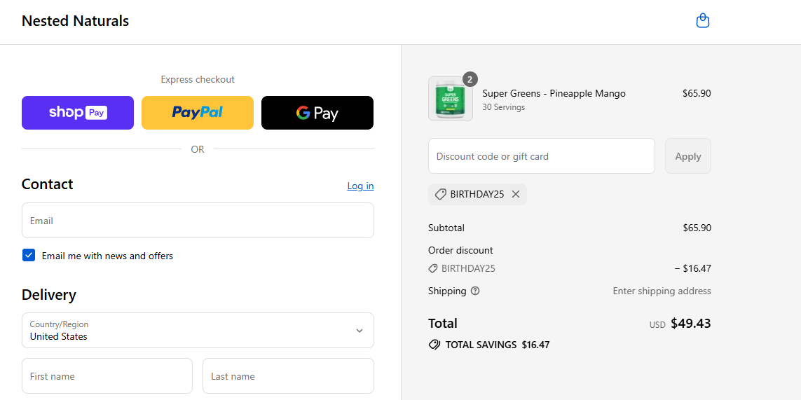 Coupon proof BIRTHDAY25