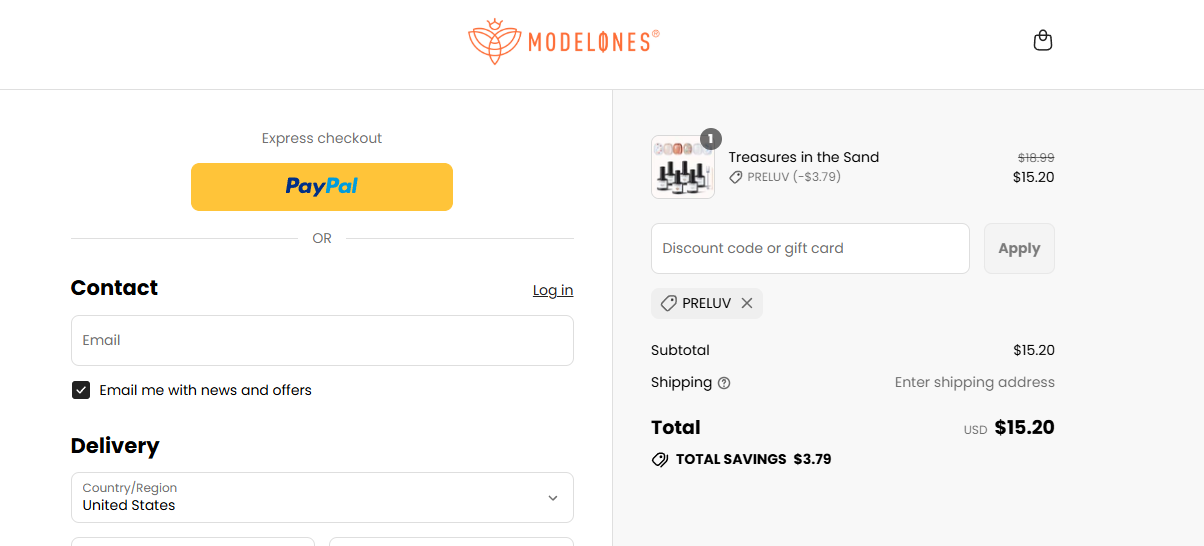 Coupon proof PRELUV