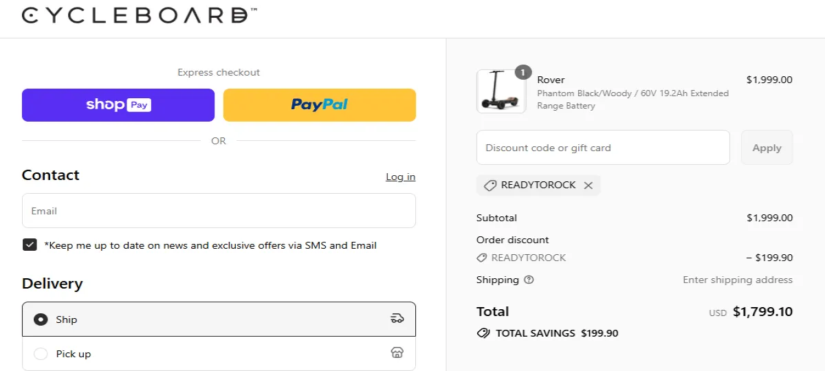 Coupon proof READYTOROCK