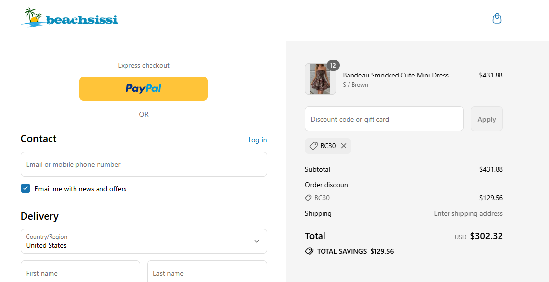Coupon proof BC30