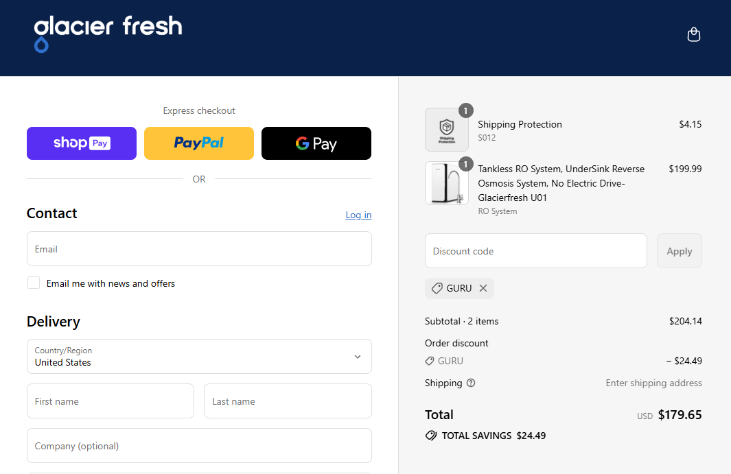Coupon proof GURU