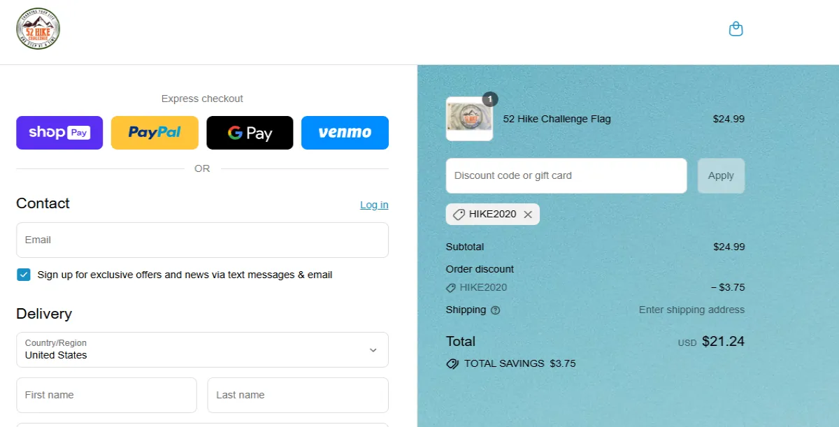 Coupon proof HIKE2020