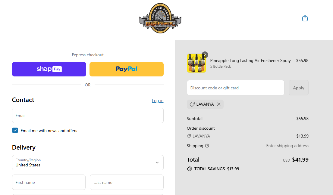 Coupon proof LAVANYA