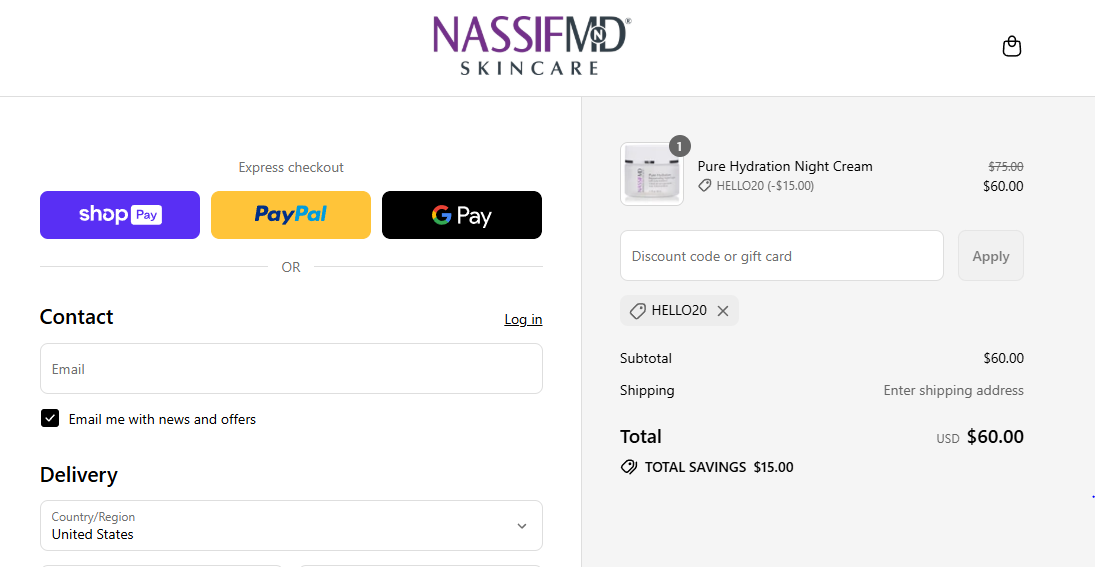 Coupon proof HELLO20
