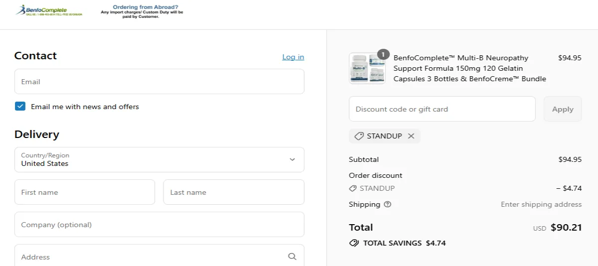 Coupon proof STANDUP