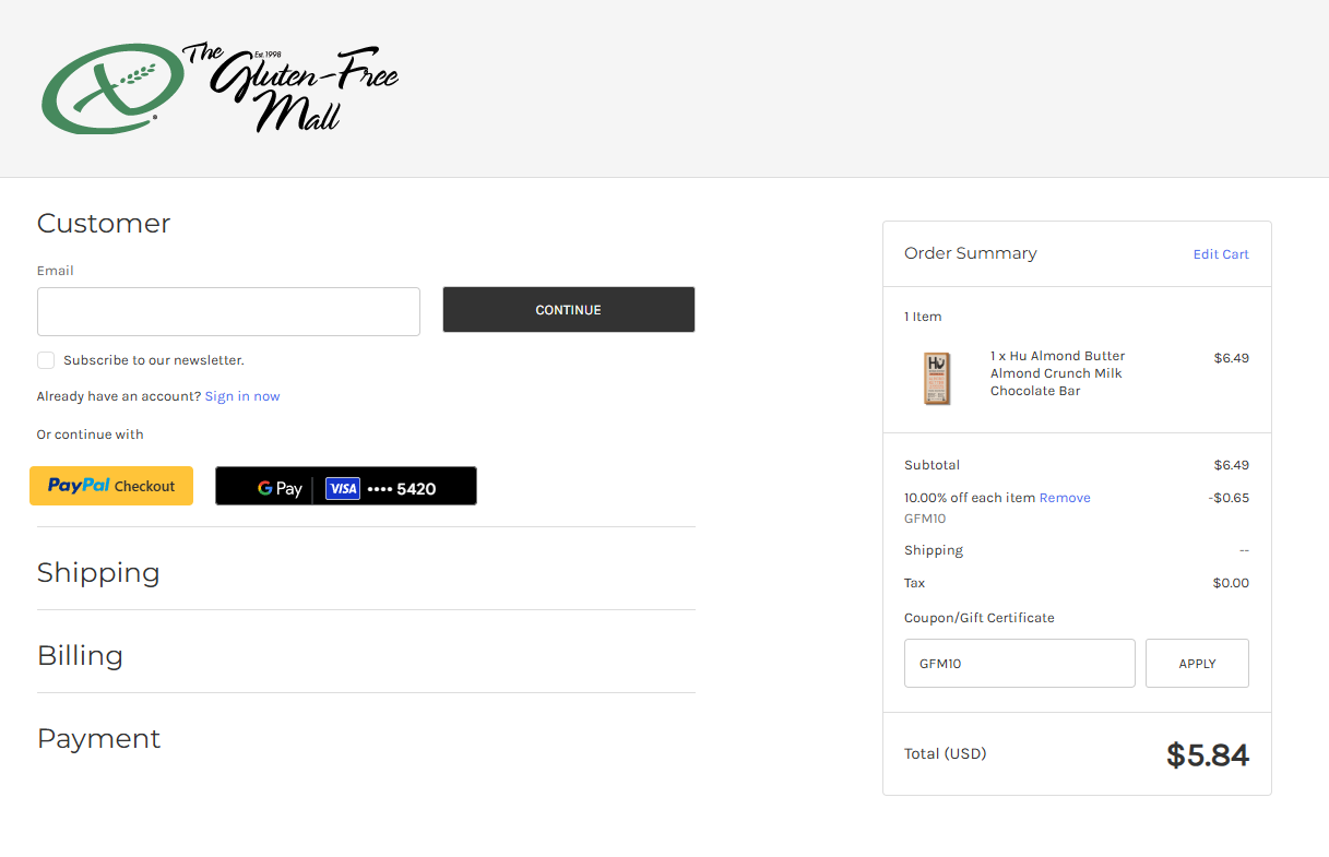 Coupon proof GFM10