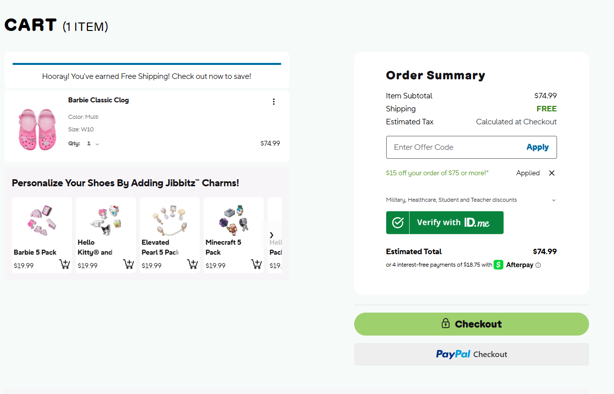 Coupon proof VISA15