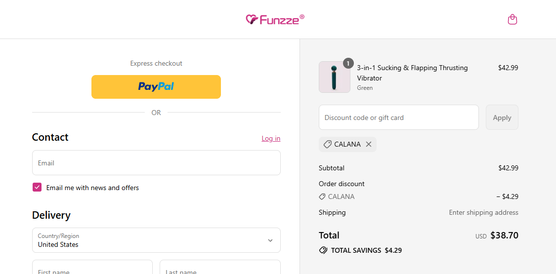 Coupon proof CALANA
