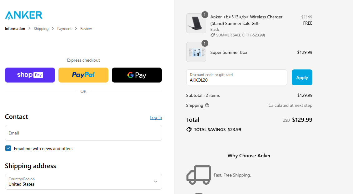 Coupon proof AKKOL20