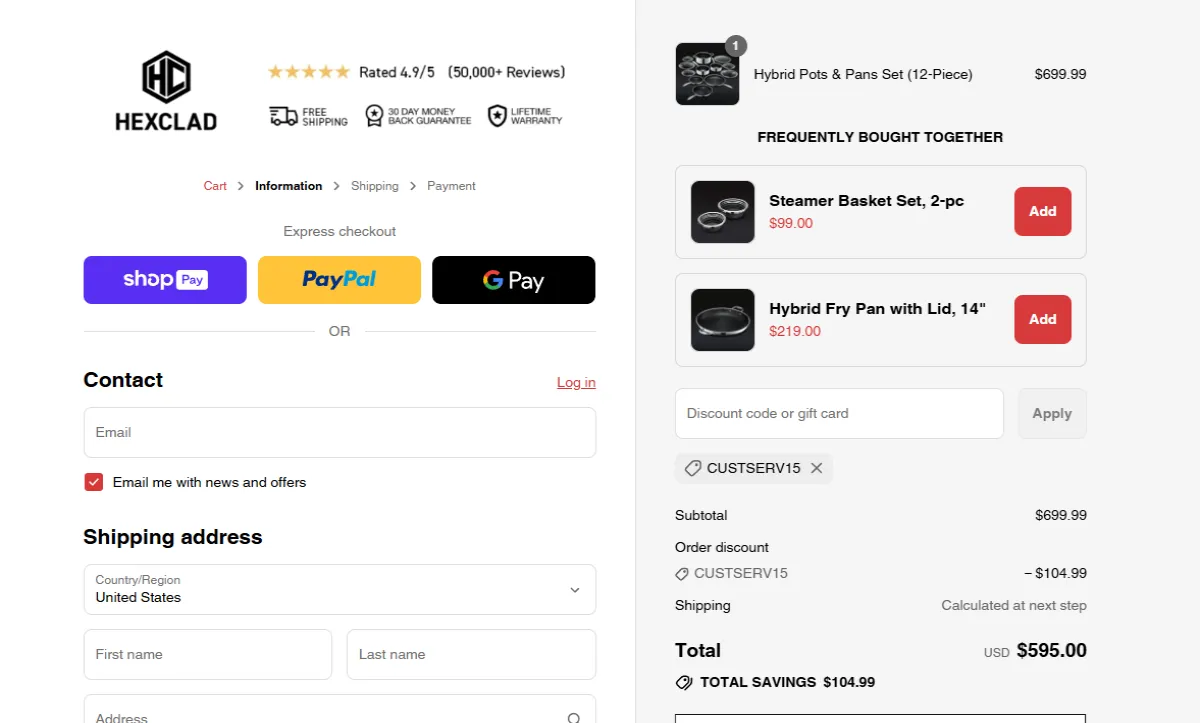 Coupon proof CUSTSERV15