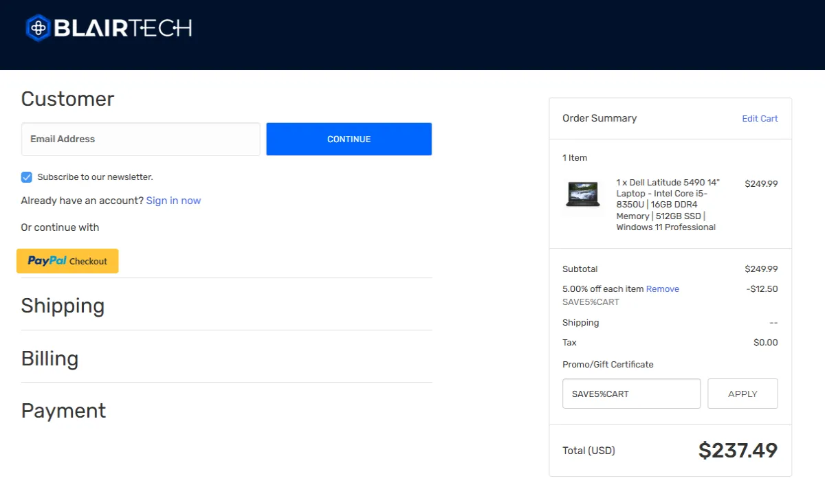 Coupon proof SAVE5%CART