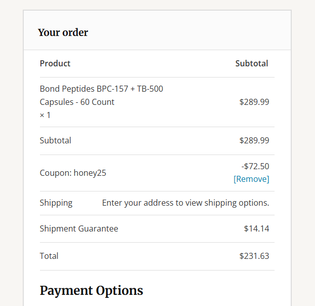 Coupon proof honey25
