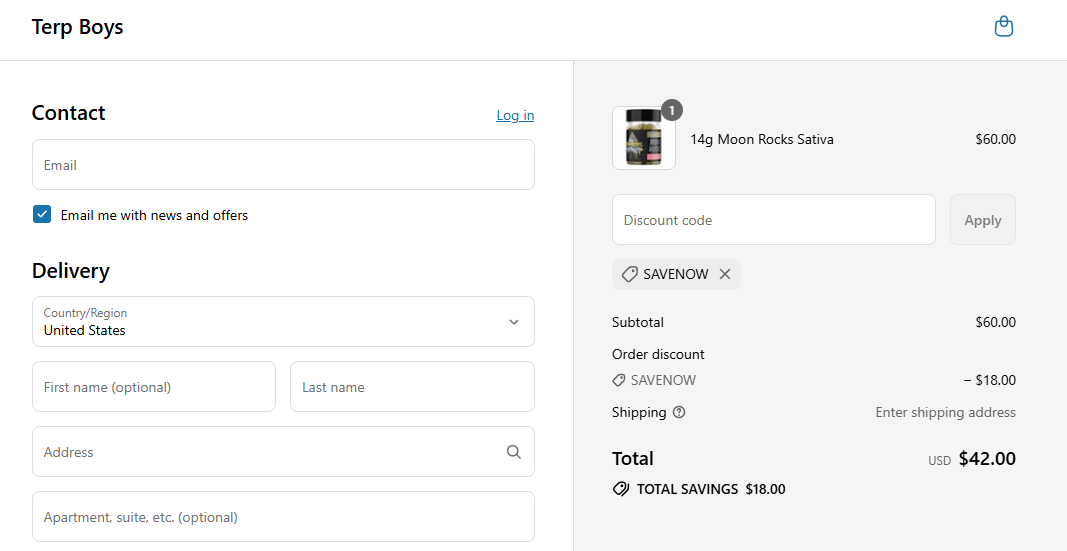 Coupon proof SAVENOW