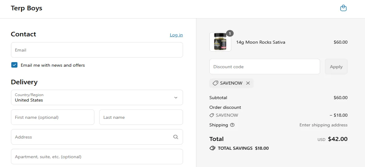 Coupon proof SAVENOW