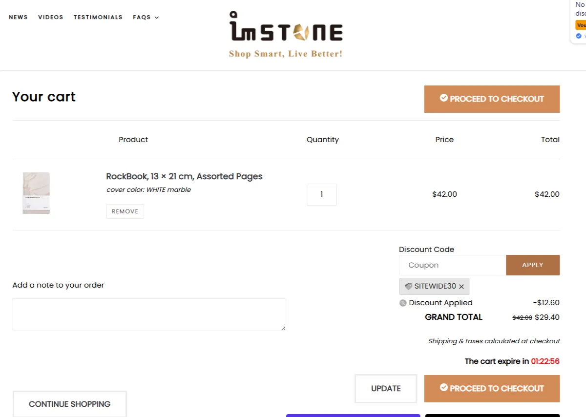Coupon proof SITEWIDE30