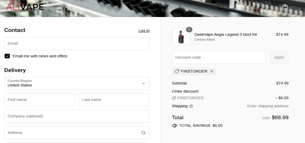 Coupon proof FIRSTORDER