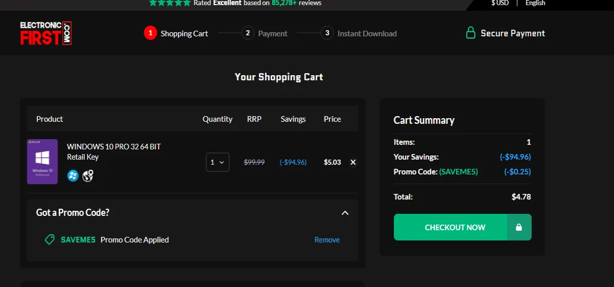 Coupon proof SAVEME5