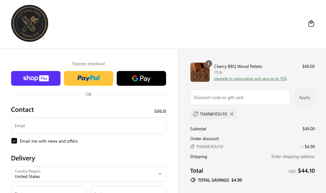 Coupon proof THANKYOU10