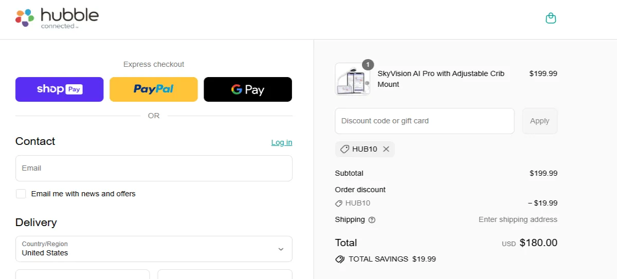 Coupon proof HUB10