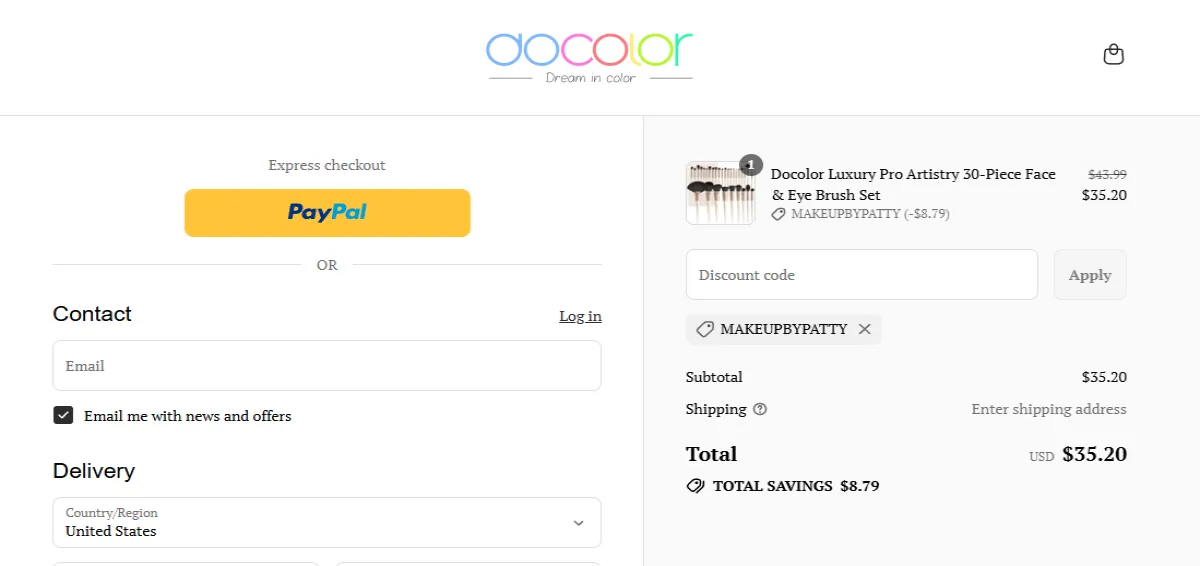 Coupon proof MAKEUPBYPATTY