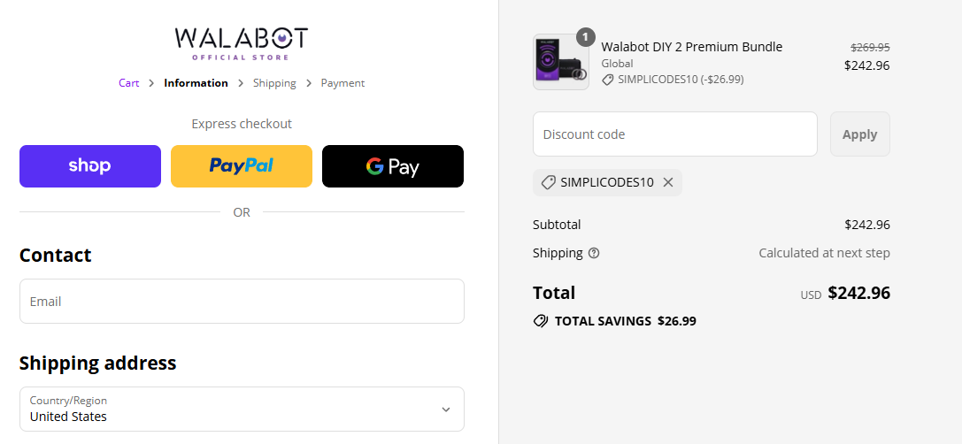 Coupon proof SIMPLICODES10