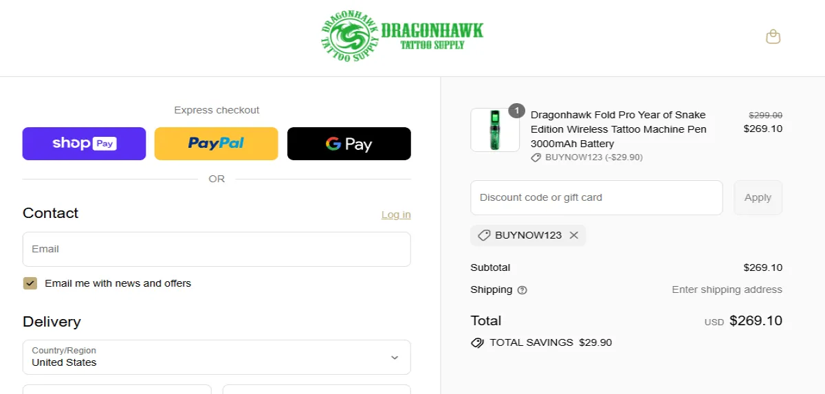 Coupon proof BUYNOW123