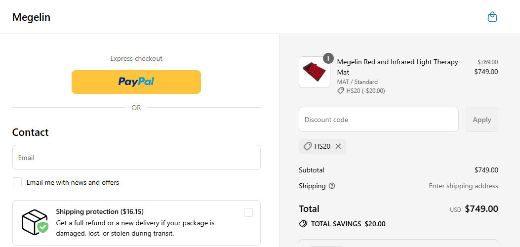 Coupon proof HS20