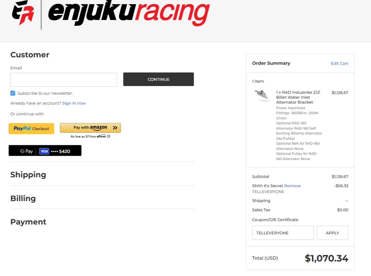 Coupon proof TELLEVERYONE