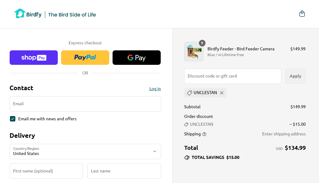 Coupon proof UNCLESTAN