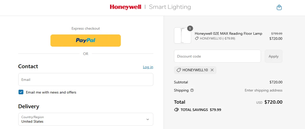 Coupon proof HONEYWELL10