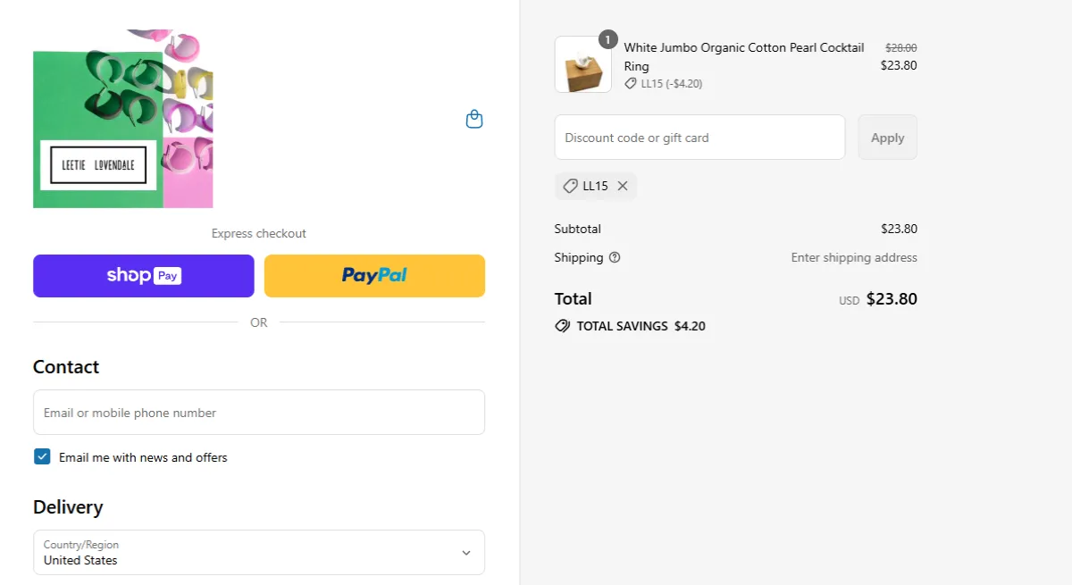 Coupon proof LL15