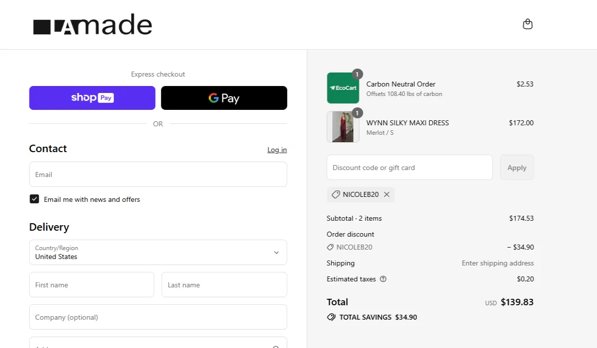 Coupon proof NICOLEB20