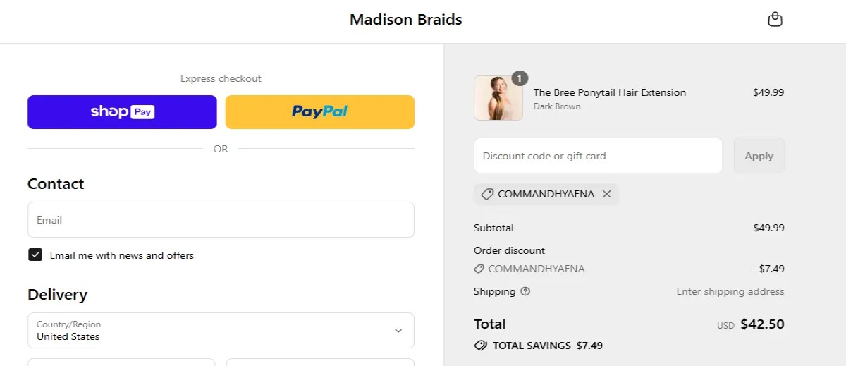 Coupon proof COMMANDHYAENA