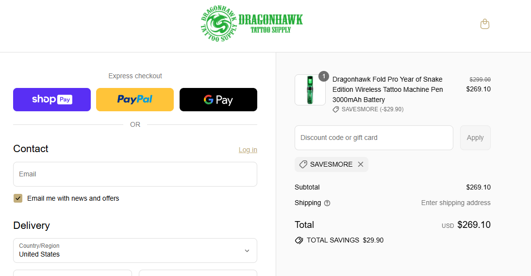 Coupon proof SAVESMORE