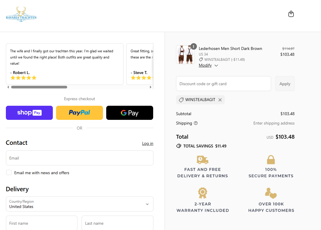 Coupon proof WINSTEALBAGIT