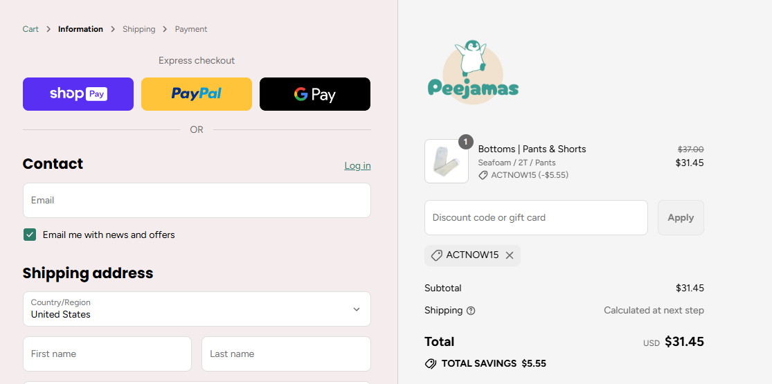 Coupon proof ACTNOW15