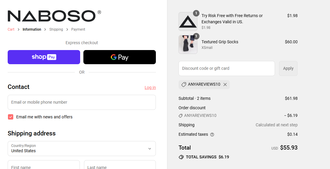Coupon proof ANYAREVIEWS10