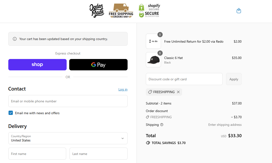 Coupon proof FREESHIPPING