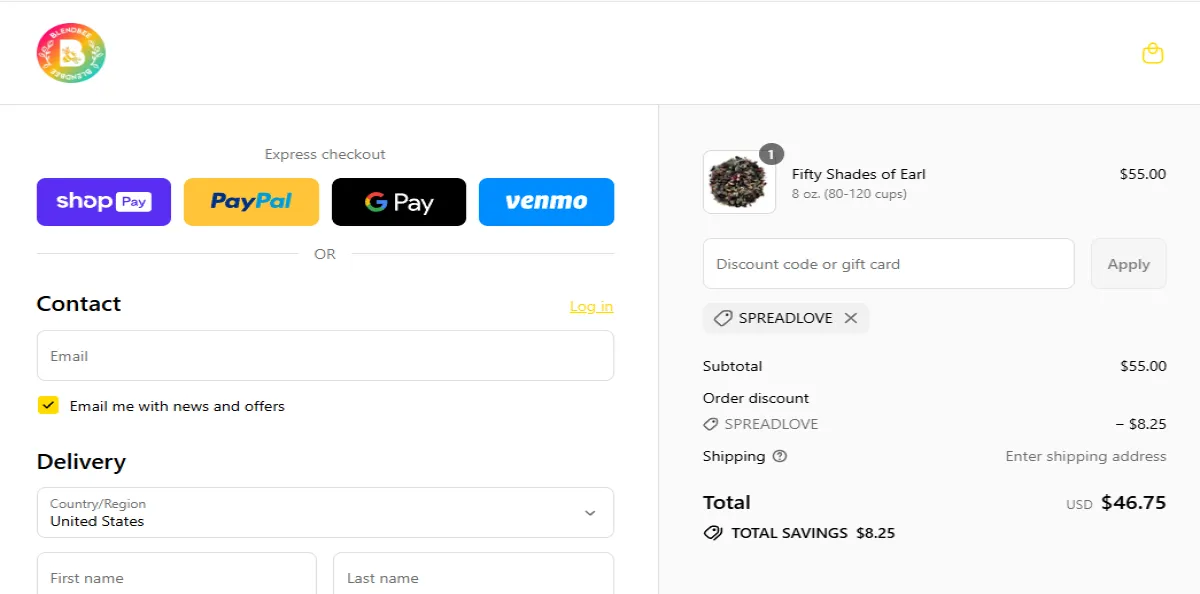 Coupon proof SPREADLOVE