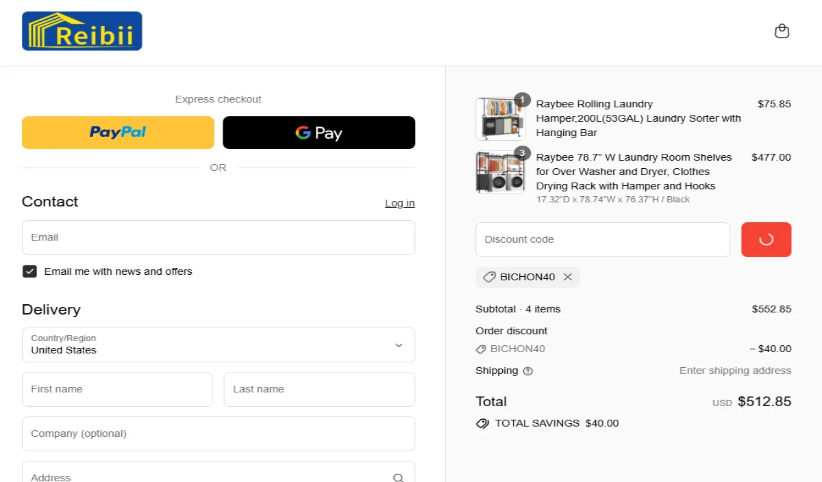 Coupon proof BICHON40