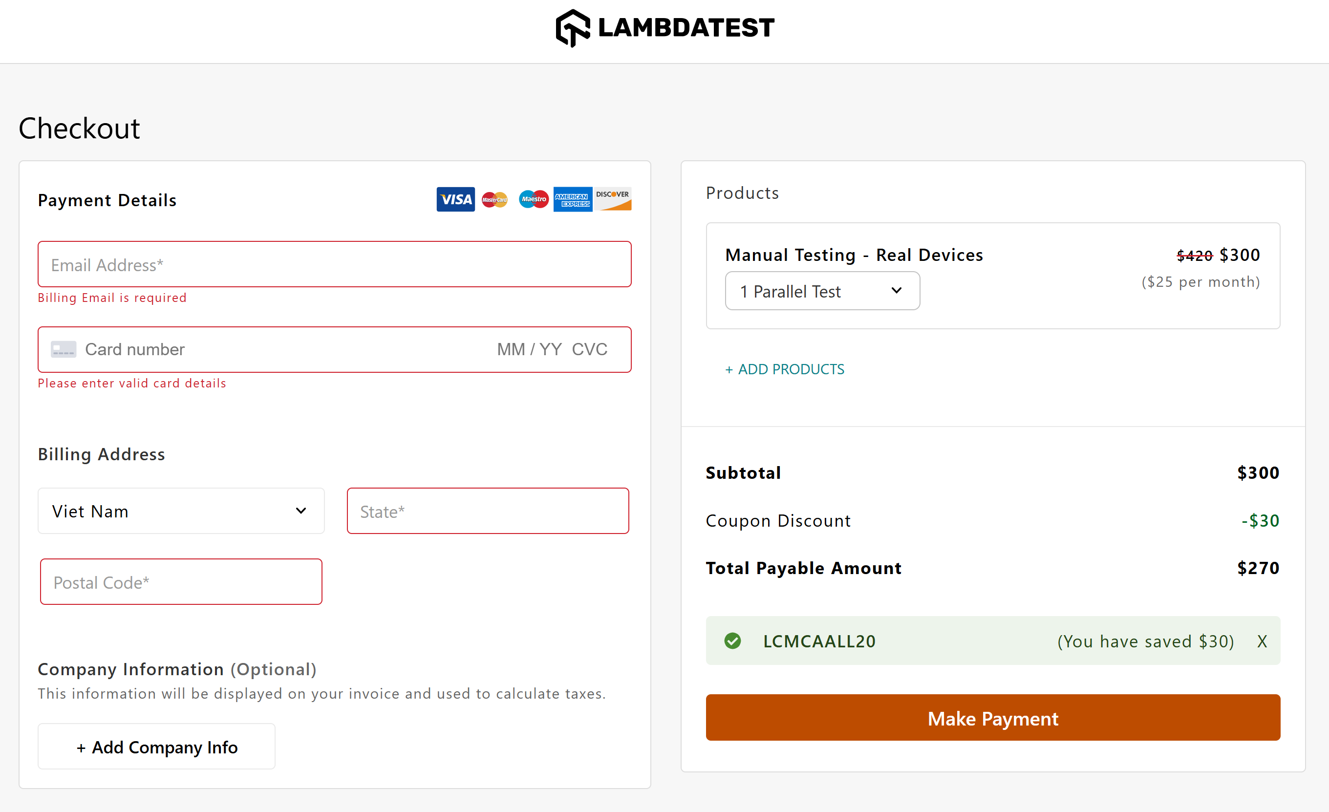 Coupon proof LCMCAALL20