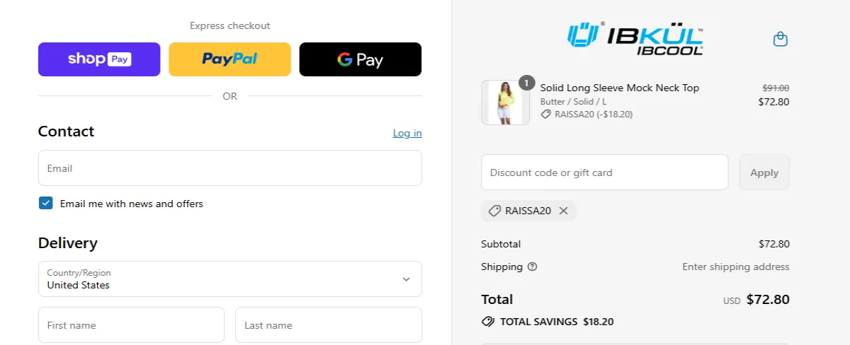 Coupon proof RAISSA20